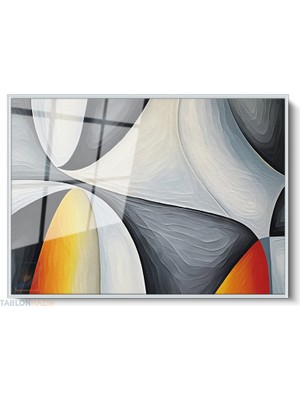 Tablonhazır Çerçeveli Yatay Cam Tablo Salon Duvar Tablosu Yatay Cam Soyuttt Yeni Ev Hediyesi Ofis Tablosu