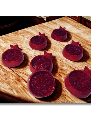 Ucuz Parçacım Dekoratif Nar Figürlü Magnet | Bereket ve Şans Simgesi 6'lı Set