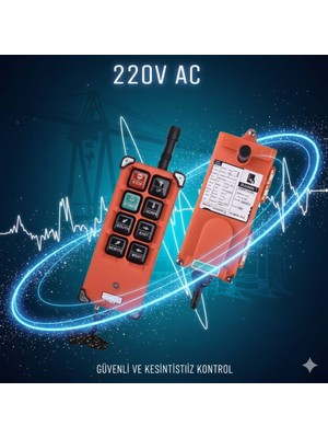 Energy Vinç Uzaktan Kumanda Sistemi 6 Buton Tek Hız 220VAC