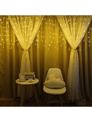 Mercansa 8 Fonksiyonlu 16 Saçaklı Perde LED 3 x 1 (Günışığı)