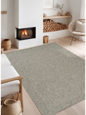 Konfor Halı Rusticana 3109 Gri Naturel Jüt Halı Modern Örme Kilim RUSTICANA_3109