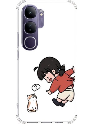 TechTree Vivo V40 Lite Uyumlu Zorla Çekiştirilen Sevgili - Çift Kombini Baskılı Silikon Kılıf