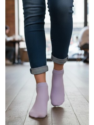 Meine Liebe Unterwäsche Dikişsiz Bambu Kısa Çorap Lila