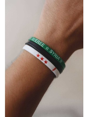 Herşey Nota Özgür Suriye Temalı 3'lü Bileklik Seti Her Bileğe Uyumlu Ayarlanabilir Tasarım