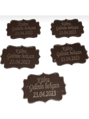 Güven Pleksi Lazer Kesim Tırtıklı Isme Özel Bohça Etiketleri