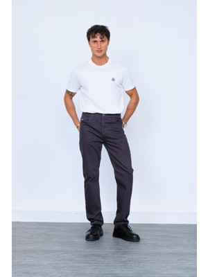 Antrasit Parça Boya Gabardin Pantolon