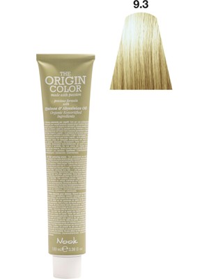 Nook Origin Color Profesyonel Saç Boyası 100ml - Açık Altın Sarı/Güneş Sarısı(9.3- DORE GÜNEŞ SARI)