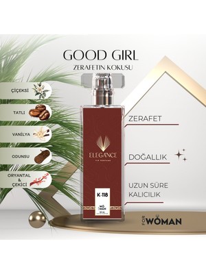 silver elegance vip perfume Good Girl 50 ml Edp - Tatlı ve Çiçeksi Kadın Parfümü K-118