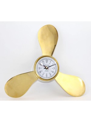 Pirinç Duvara Asmalı Pervane Tasarımı Saat KSK2057