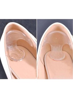 2'li Şeffaf Jel Topuk Koruyucu, Spor ve Günlük Ayakkabı Için