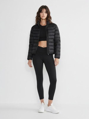 LTB Uzun Kollu Fermuarlı Şişme Siyah Ceket