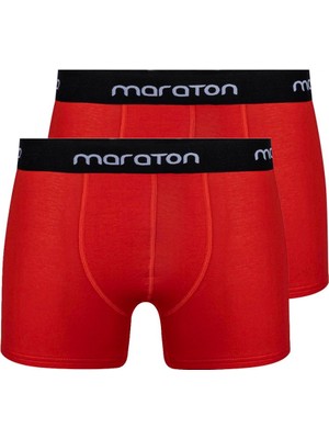 Maraton 2'Lİ Erkek   Kırmızı Boxer