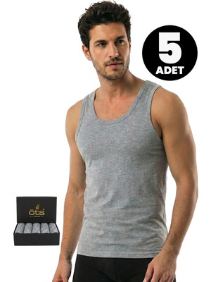Öts Premium 5’li Erkek Atlet Süprem - Hediye Kutulu, %100 Pamuk, Ultra Yumuşak Kumaş, Rahat Kalıp, Etiketsiz