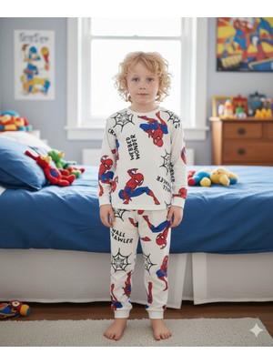 Bunny Hopp Erkek Çocuk %100 Pamuk Süprem Penye Uzun Kollu Desenli Pijama Takımı