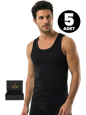 Öts Premium 5’li Erkek Atlet Süprem - Hediye Kutulu, %100 Pamuk, Ultra Yumuşak Kumaş, Rahat Kalıp, Etiketsiz