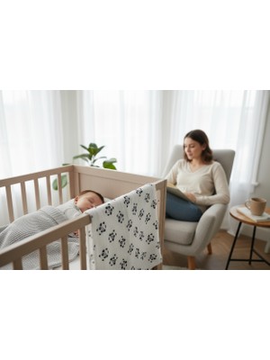 Soft and Baby Panda Müslin Örtü