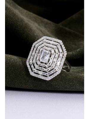 Innuendo 925 Ayar Gümüş Mega Baget Yüzük