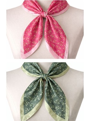 Aida Jewelss 2 Li %100 Pamuklu Bandana Seti Özel Desen Bandana Fular Çanta Aksesuarı Bandana 45x50 Cm