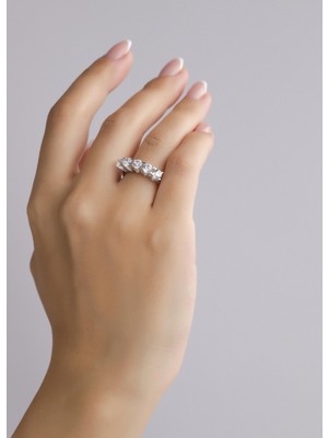 Narin Mücevherat Nar-In Altın Mücevherat Beştaş Beyaz Altın Yüzük 087