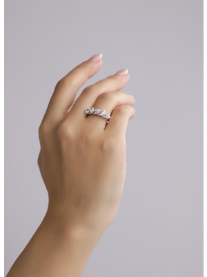 Narin Mücevherat Nar-In Altın Mücevherat Beştaş Beyaz Altın Yüzük 086