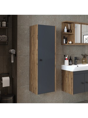 Roomart Ada Banyo Dolabı Mat Suntalam 110 cm Banyo Boy Dolabı