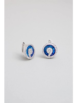 So CHIC Yakamoz Parıltısı 18 Ayar Beyaz Altın Kaplama Gümüş Küpe