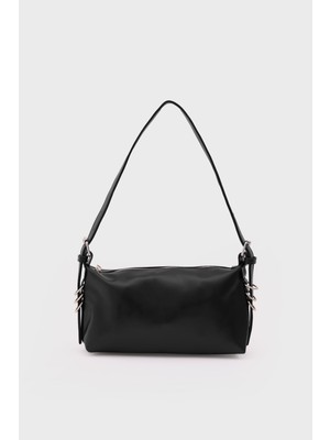 Shule Bags Loop Halka Detaylı Baget Çanta Siyah