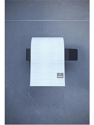 Storemax Alfams Modern Metal Tuvalet Kağıtlık – Çelik Duvar Tipi Wc Peçete Askısı, Modern Minimal Banyo Aksesuarı - Siyah