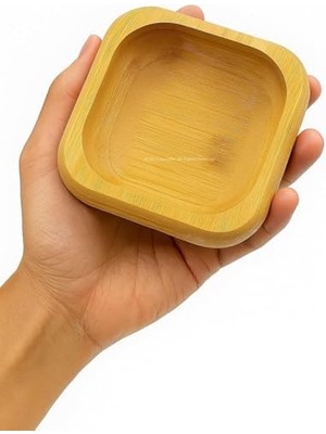 Storemax 6’lı Kare Sunum ve Servis Kase Seti –%100 Doğal Bambu, 9x9 cm