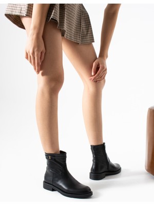 Stato Siyah Hakiki Deri Kadın Bot 217151154-01