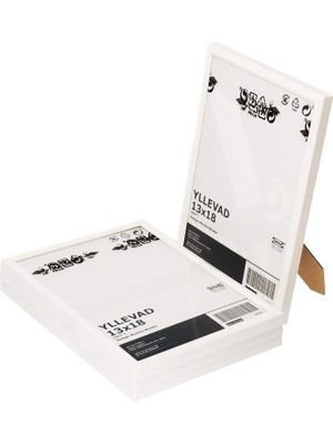 Storemax Yllevad Resim Çerçevesi, 13 x 18 Cm, Hafif, Plastik ve Karton, Beyaz, 4 Adet