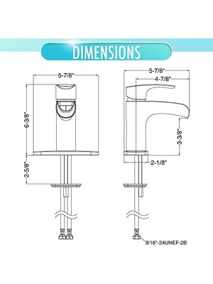 Storemax Aqua H07L-412-AV-CH Banyo Lavabo Bataryası, Şelale Tek Kolu Krom
