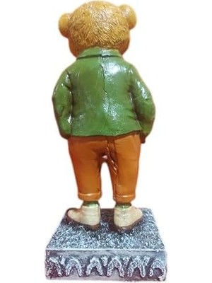 Storemax Ayıcık Biblo Figürü – Yeşil Ceketli ve Şık Tasarımlı Heykel, Ev, Ofis Dekoru Için Ideal, Hediyelik Biblo | Dekormıx