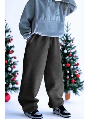 BSBSPOR Yılbaşı Özel Şardonlu Baggy Ayarlanabilir Paçalı Kışlık Eşofman Altı Bol Kesim Unisex