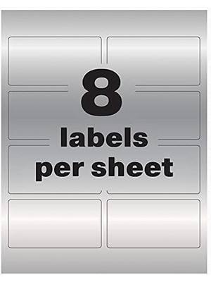 Storemax Permatrack Lazer Yazıcılar Için Metalik Varlık Etiket Etiketleri, 3-3/4 Inç x 2 Inç, 64 Etiket (61520)