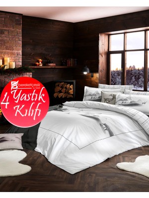 Özdilek (Bereket Çeyiz) Silence Winter Çift Kişilik Nevresim Takımı