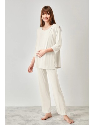 Catherine's Yumuşak Dokulu Hamile Pijama Takımı