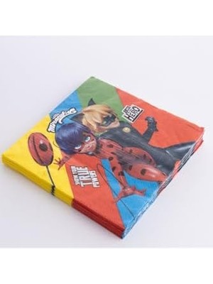 Storemax Miraculous Temalı 20 Adet Peçete, 33X33 cm