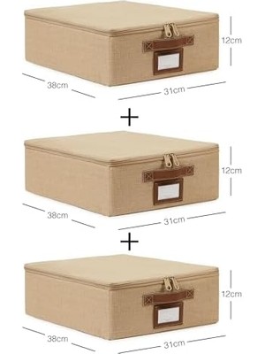 Storemax 3'lü Küçük Boy Jüt Destekli Hurç Set 31 x 38 x 12 cm