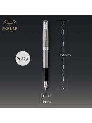 Storemax Dolma Kalem | Paladyum Süslemeli Paslanmaz Çelik | Orta Uçlu Dolma Kalem | Hediye Kutusu