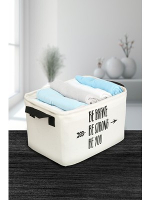 Luxway Home Be You Beyaz Dolap Içi Çamaşır Çocuk Odası Oyuncak Düzenleyici Katlanır Saklama Sepeti 25X18X15