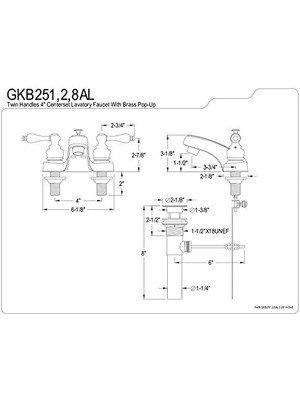 Storemax GKB252AL Magellan Ikiz Kollu 10 cm Merkez Set Lavabo Musluğu, Cilalı Pirinç