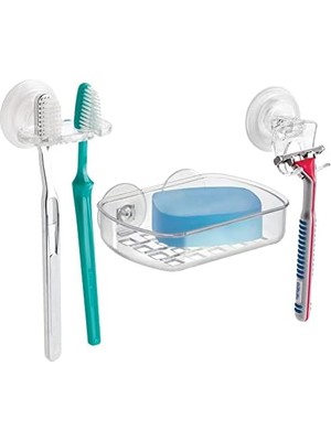 Storemax 51120EU Power Diş Fırçası Tutucu, 3,81 x 10,16 x 16,00 Cm, Şeffaf, Plastik