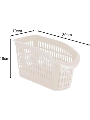 Storemax Buzdolabı Düzenleyici Sebzelik Dar Sepet Seti, Çok Amaçlı Plastik Organizer, 4 Parça, Krem