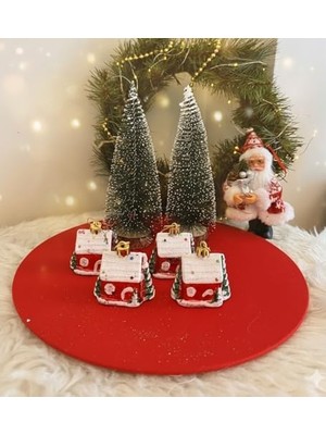 Storemax Yılbaşı Kar Evi Şeklinde Ağaç Süsü – 4 Adet
