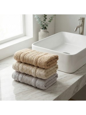 Vienna Home 3’lü El Havlusu Seti 50X90 cm – Pamuklu, Ultra Yumuşak, Yüksek Su Emiş Gücü, Hızlı Kuruyan