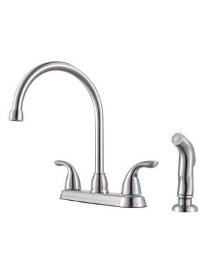 Storemax G136-500S Serisi 2 Saplı Mutfak Musluğu, Yan Sprey, Paslanmaz Çelik