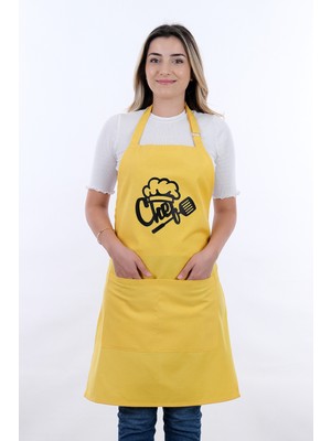 Sevilya Unisex Master Chef Ayar Askılı Mutfak Önlüğü
