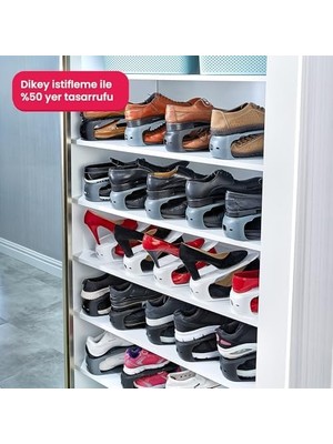 Storemax Life Spacy Ayakkabı Rampası 6’lı Set – Ayakkabı Düzenleyici, Kompakt ve Pratik Depolama Çözümü