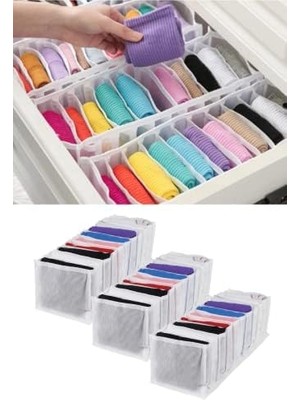 Storemax Çekmece Içi Akordiyon Bölmeli Bez Düzenleyici Organizer, 10 Gözlü Kumaş Katlanabilir (2)